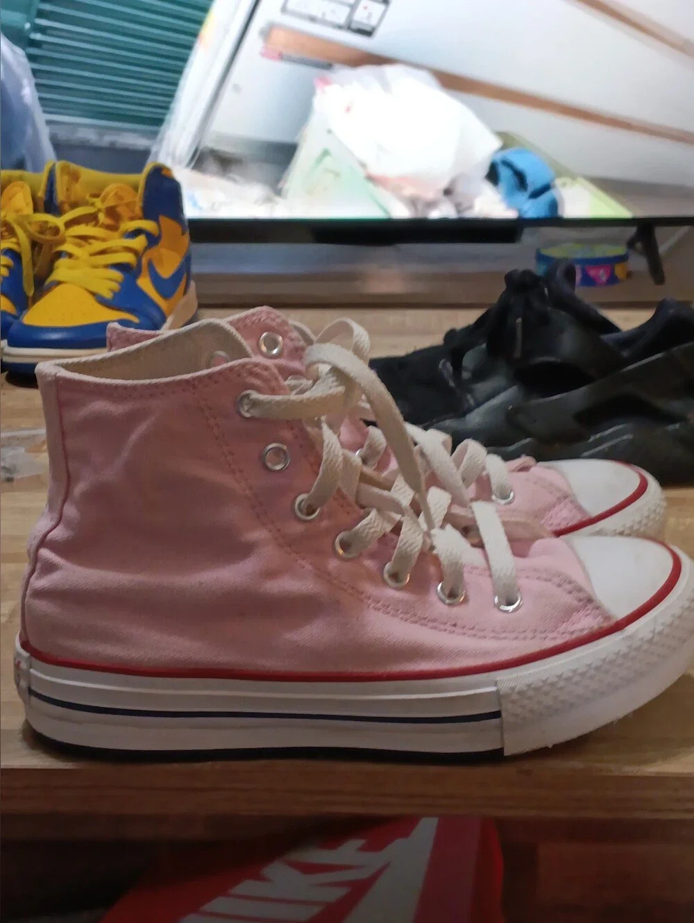 Converse Pink High-Top Kids Sneakers Size 2.5 Chucks